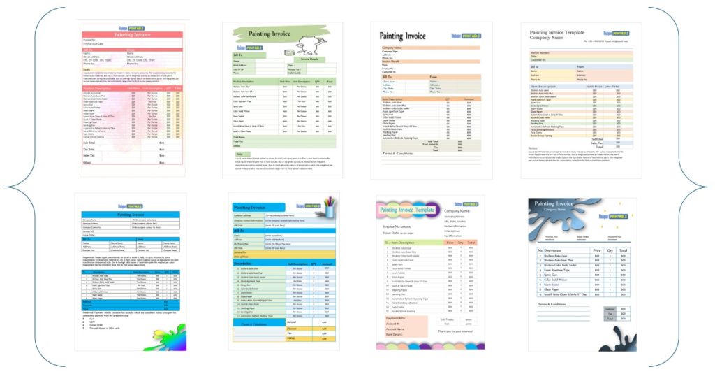 Painting Invoice Templates