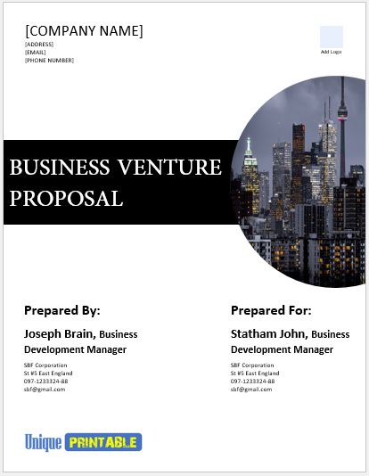 Business Venture Proposal Template 09