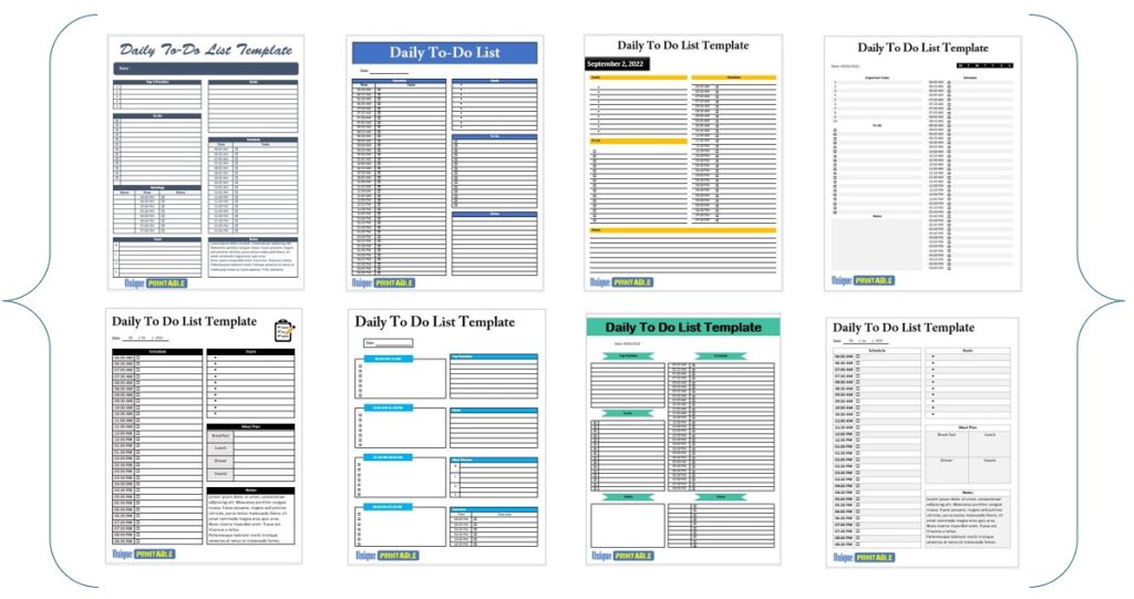 Daily To-Do List Templates