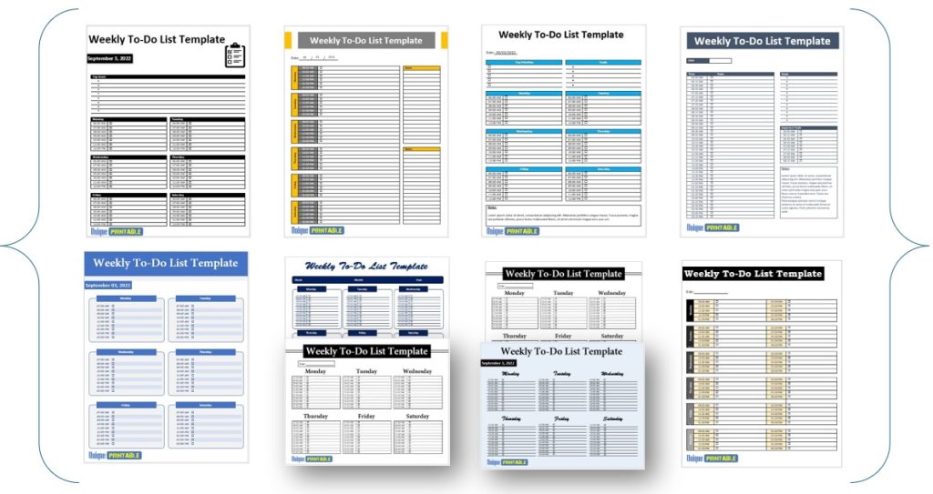 Weekly To-Do List Templates