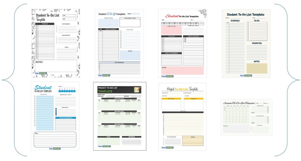 Student To-Do List Templates