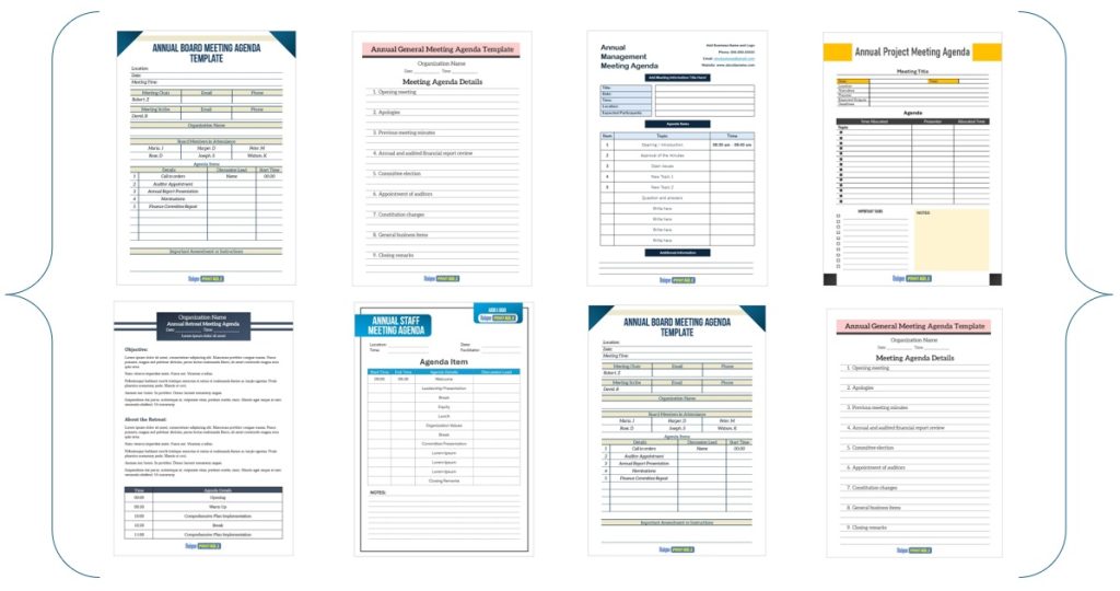 Annual Meeting Agenda Templates
