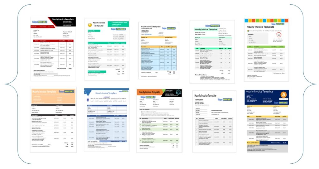 Hourly Invoice Templates